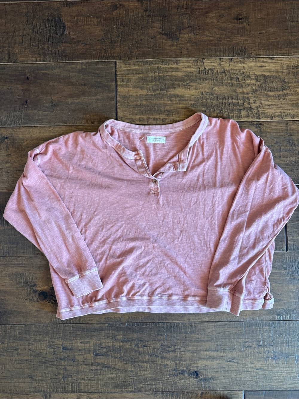 Lucky Brand Dusty Rose Long-Sleeve Henley